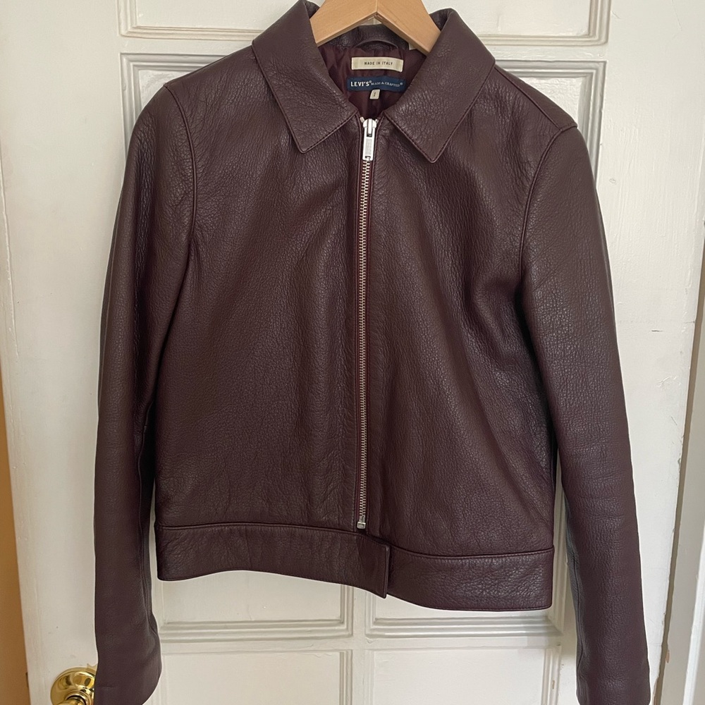 Authentic Levi’s Maroon Leather Jacket - image 1